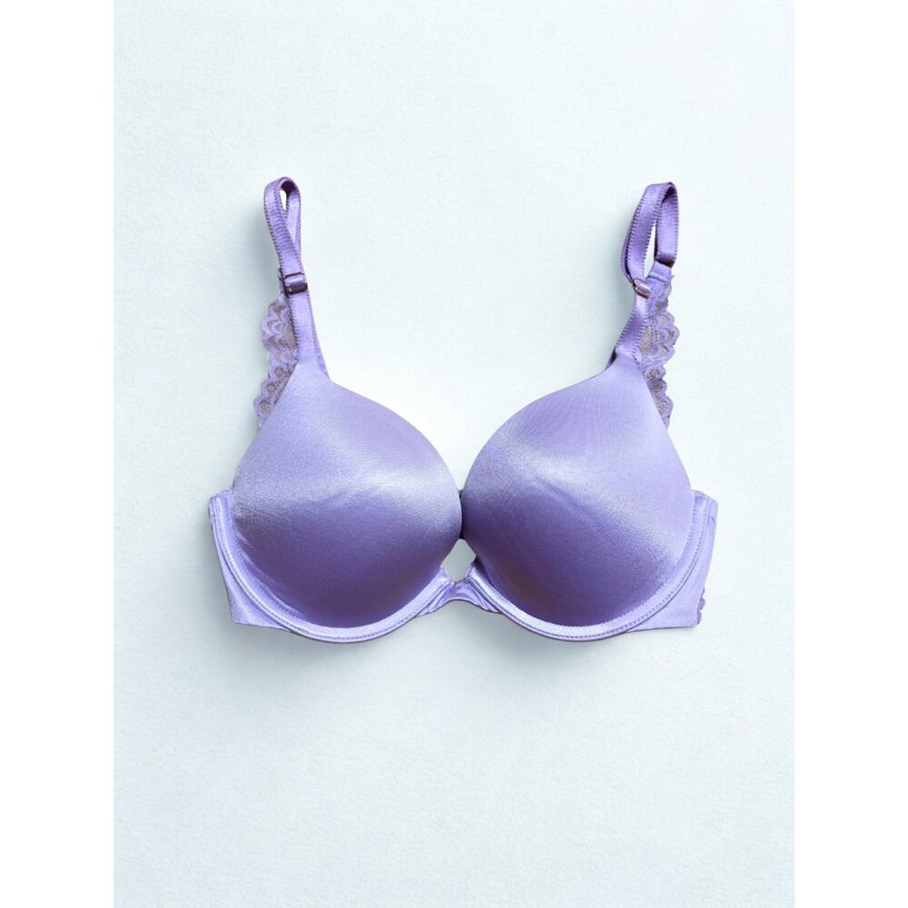 Savage x Fenty Lavender Lace Trim Push Up Bra 30D Purple Lilac Lingerie